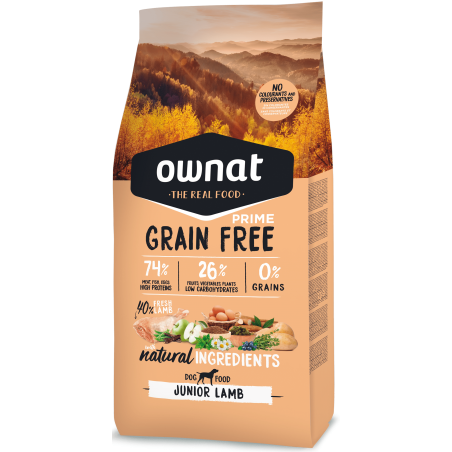 Cordeiro Júnior Ownat Prime Grain Free 14 kg