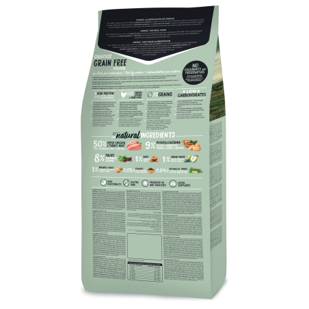 Ownat Prime Grain Free Adulto Frango e Peru 14 kg