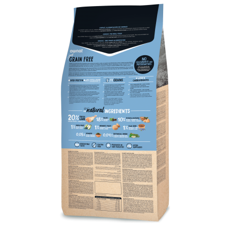 Ownat Just Grain Free Adult Lamb + Bolsa