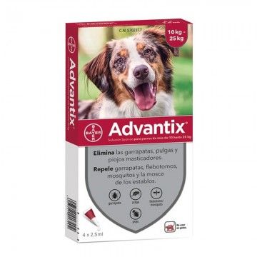 Pipetas de proteção tripla Advantix para cães (4 p)