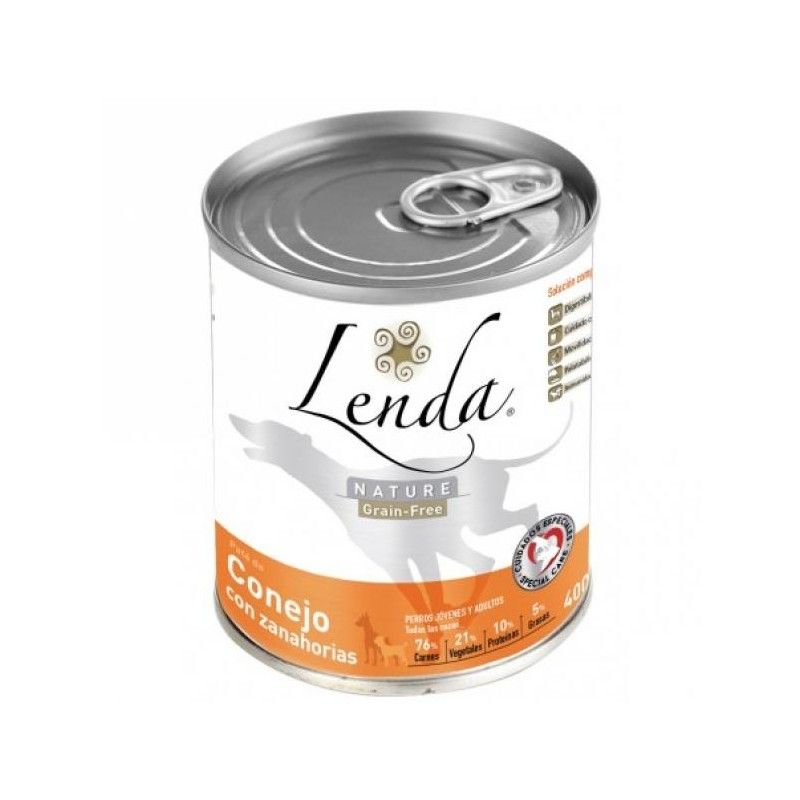 Lenda Nature Grain Free Can of Rabbit with Carrots 400gr