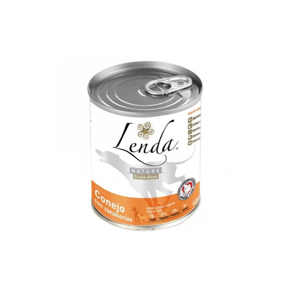 Lenda Nature Grain Free Can of Rabbit with Carrots 400gr