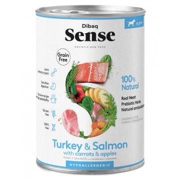 Dibaq Sense 380g Salmão Cachorro & Peru GF