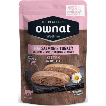 Ownat Wetline Salmon e Turquia para gatinhos