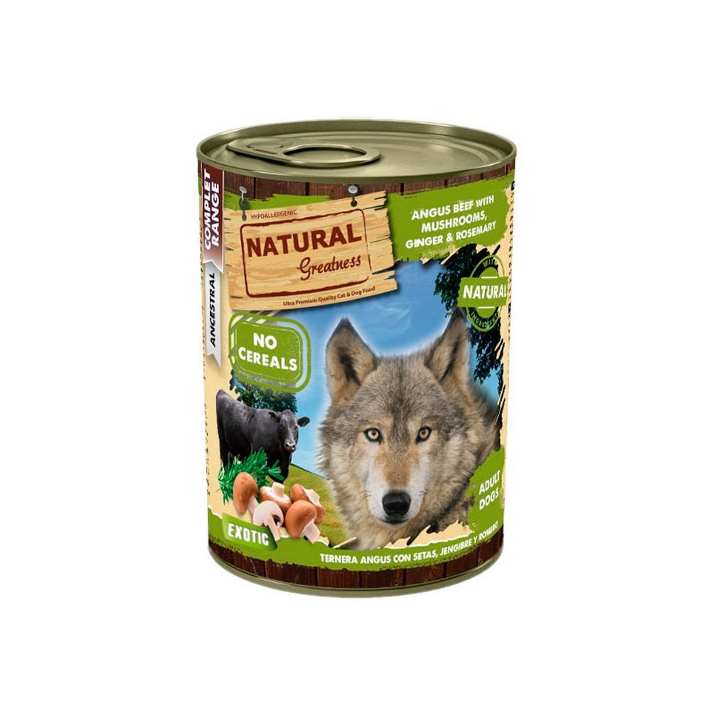 A Grandeza Natural Can Angus Beef com Cogumelos, Gengibre e Alecrim
