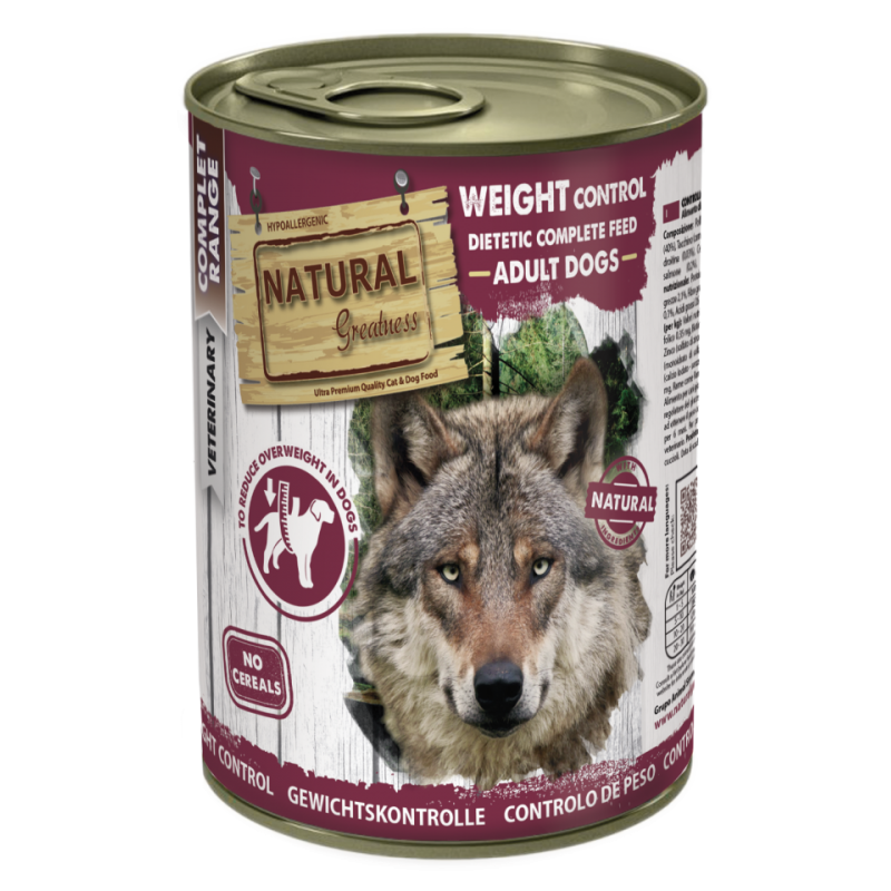 Natural Greatness Diet Lata de controlo de peso para cães 400 gr