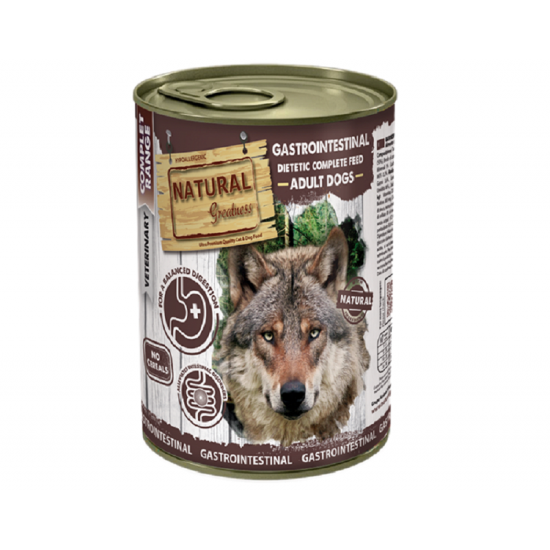 Natural Greatness Diet Lata Gastrointestinal para Cães  400gr
