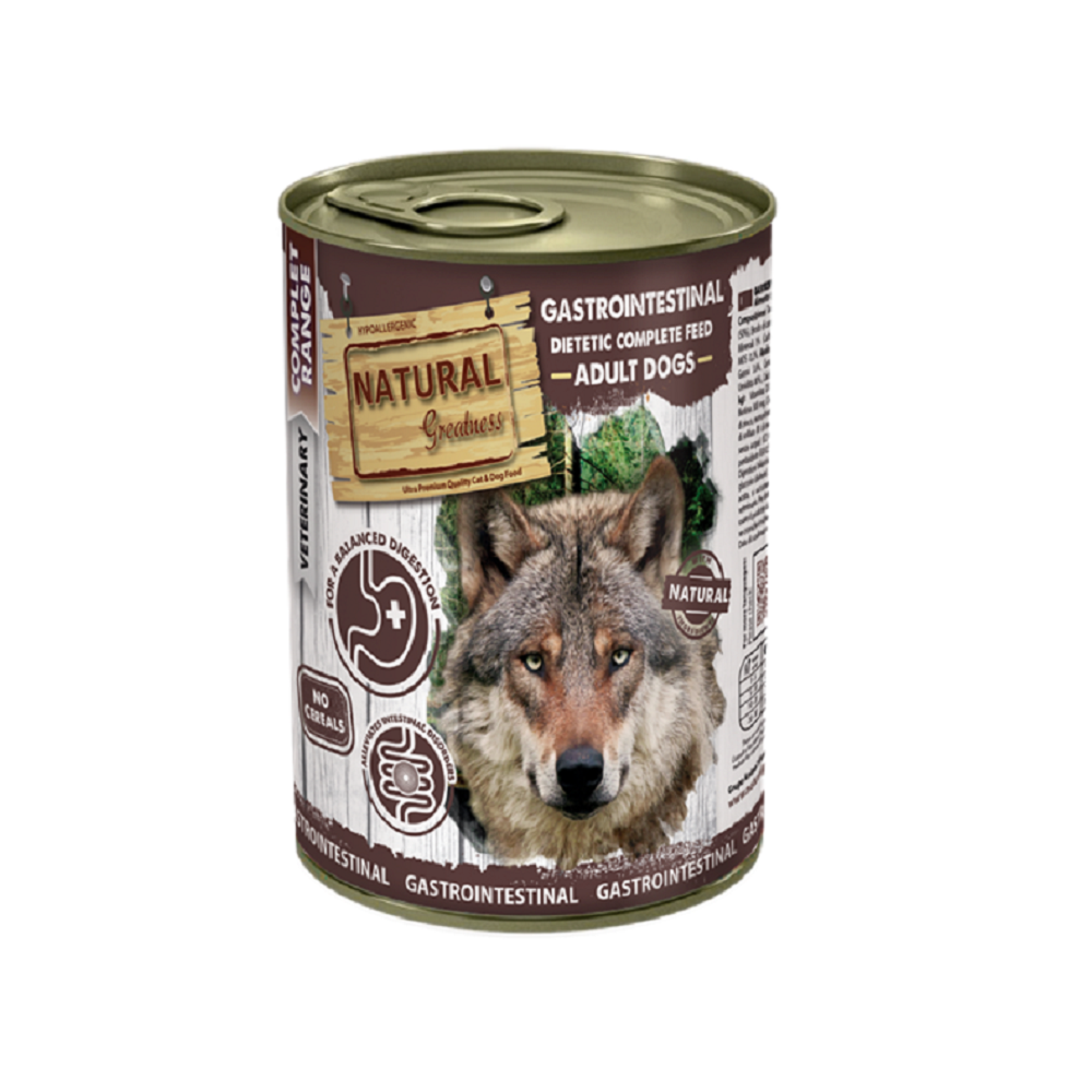 Natural Greatness Diet Lata Gastrointestinal para Cães  400gr