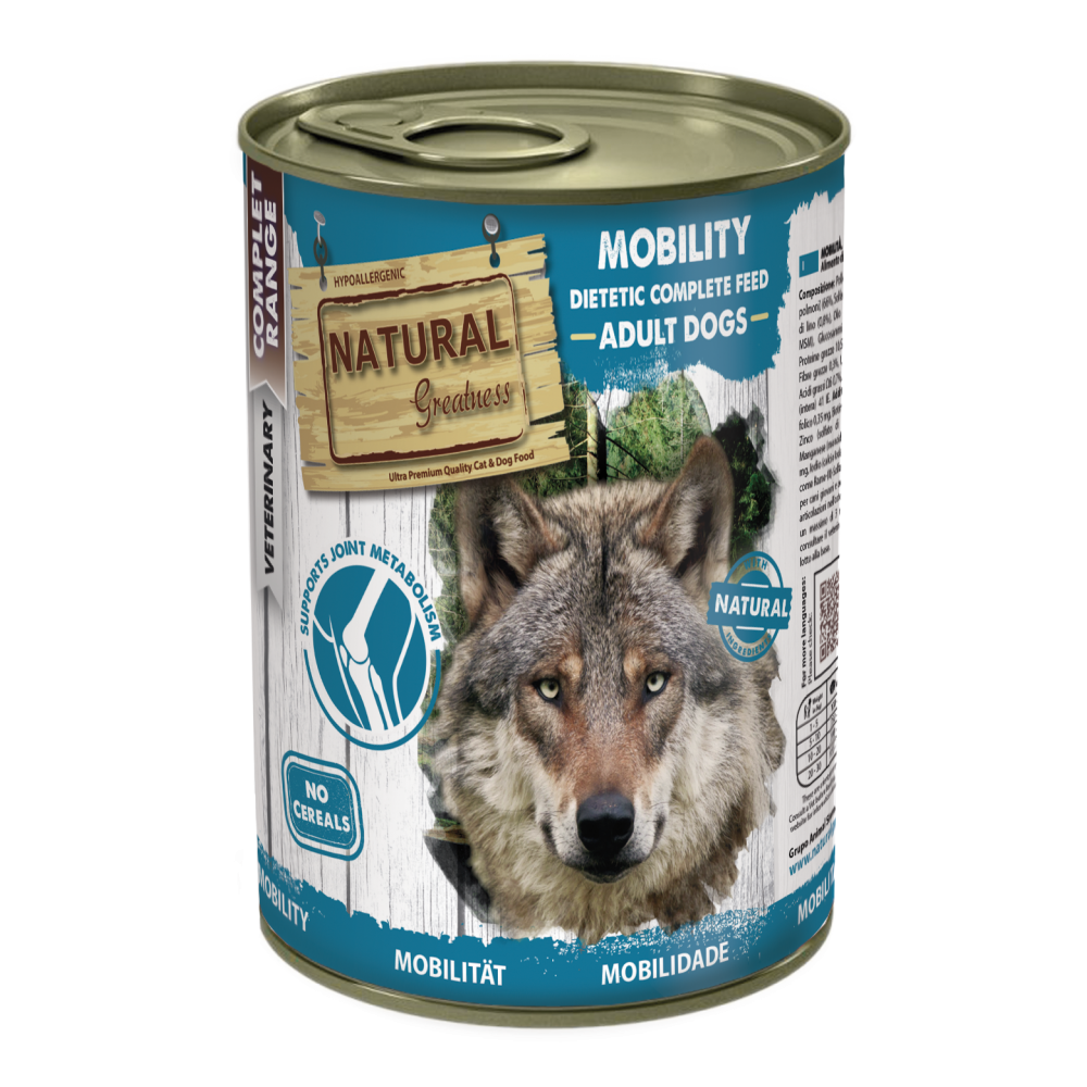 Natural Greatness Diet Lata Mobility para Cães 400gr
