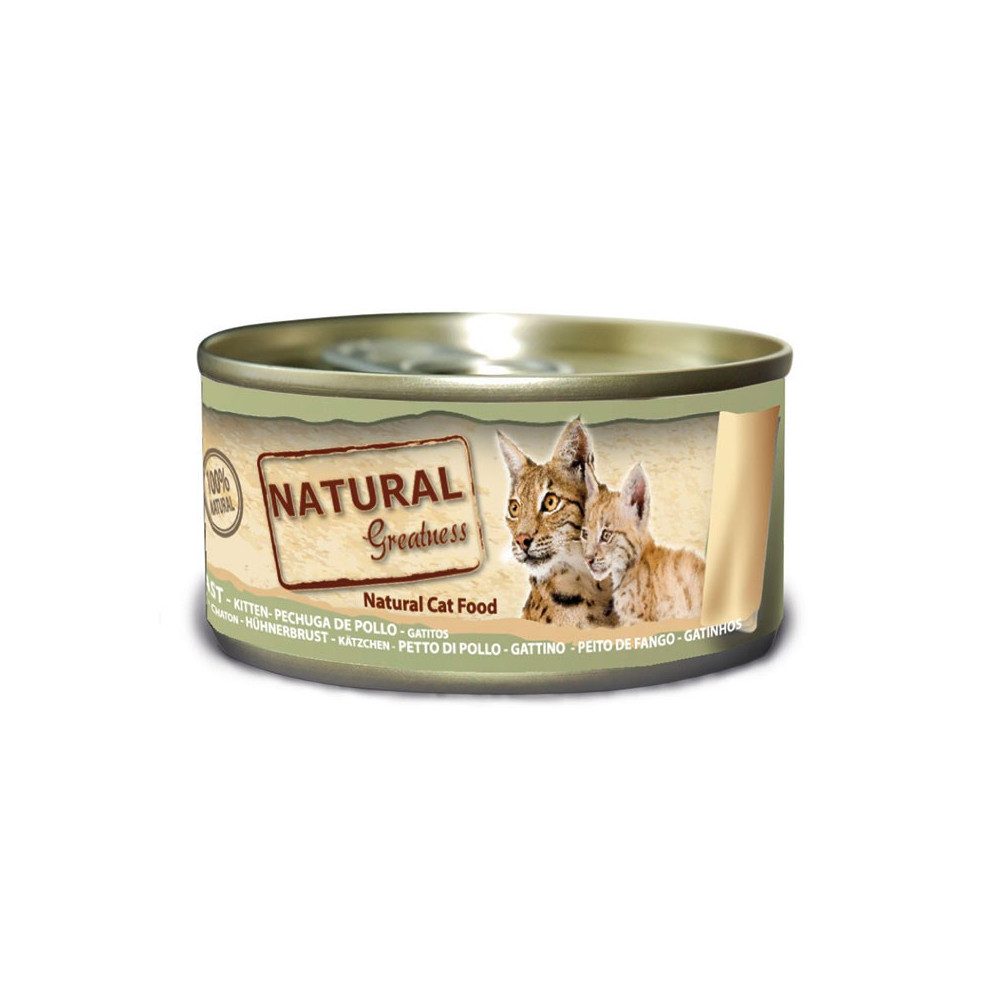 Peito de frango enlatado de grandeza natural para gatinhos