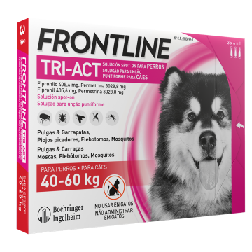 Frontline Tri-Act para Cães. 6 Pipetas