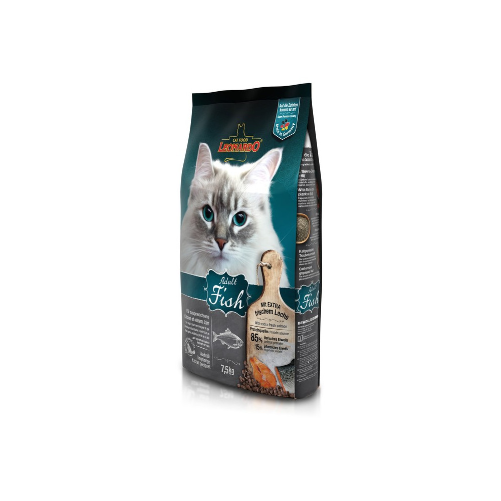 Leonardo Dry Cat Adulto Peixe 7,5 kg