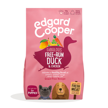 Edgard & Cooper Puppy Grain Free Pato Orgânico e Frango ao Ar Livre