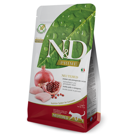 Farmina N&D Prime Cat Adult Neutered Frango e Romã