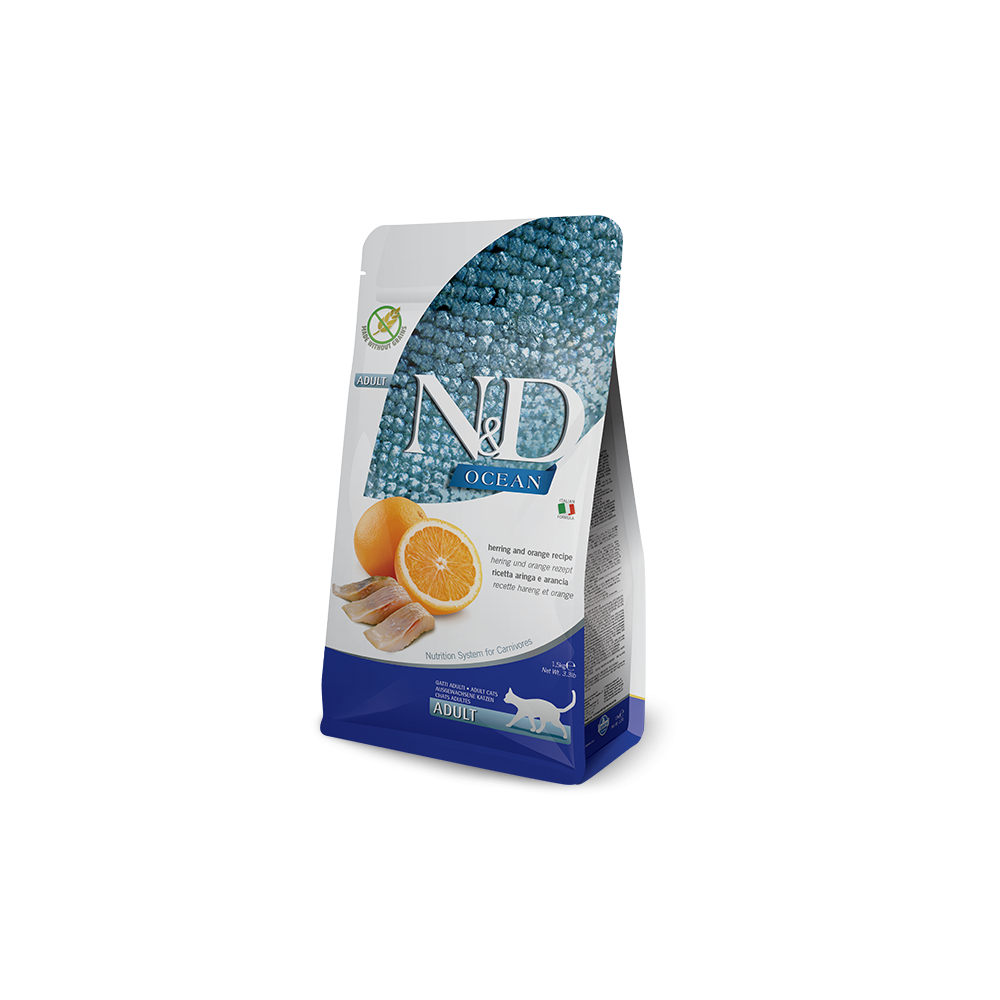 Farmina N&D Ocean Cat Adult Arenque e Laranja