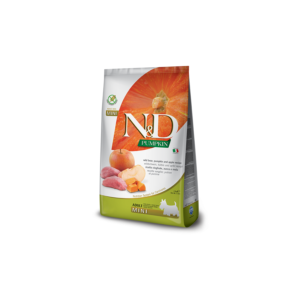 Farmina N&D Pumpkin Adult Mini Javali e Maçã