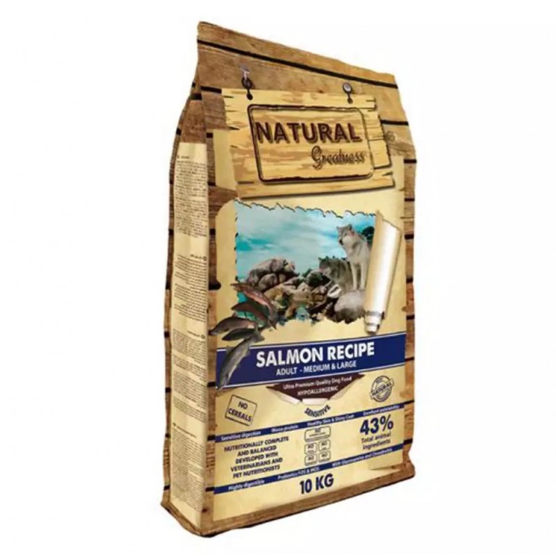 Natural Greatness Receita Salmão Sensitive Medium/Large 10 kg