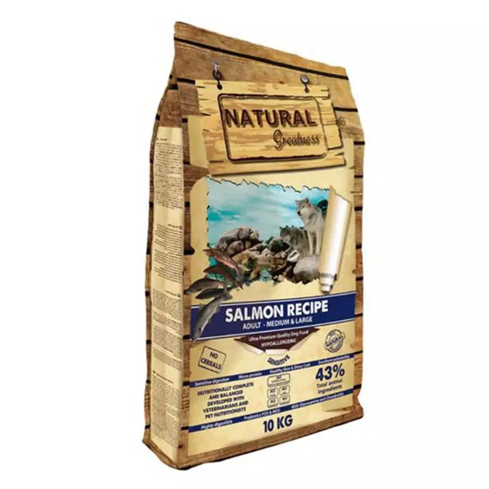 Natural Greatness Receita Salmão Sensitive Medium/Large 10 kg
