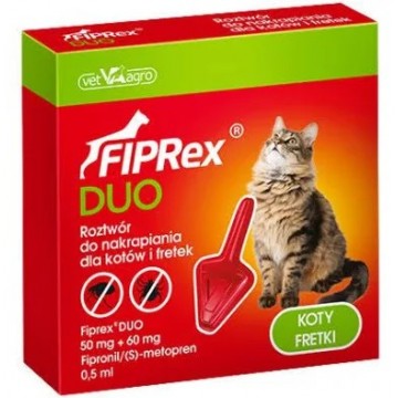 Fiprex Duo Pipeta Antiparasitária para Gatos e Furões