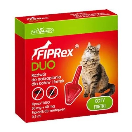 Fiprex Duo Pipeta Antiparasitária para Gatos e Furões