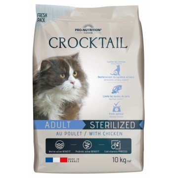 Flatazor Crocktail Cats Adultos Esterilizados com frango 10 kg