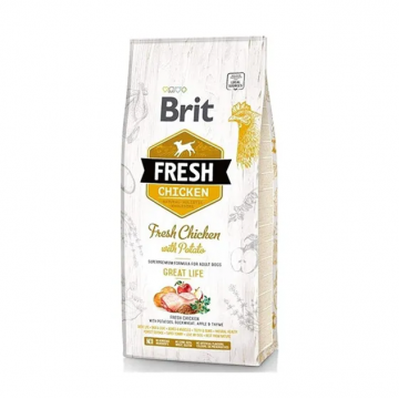 Brit Fresh Meat Dog Adult Great Life Frango e Batata 12 Kg