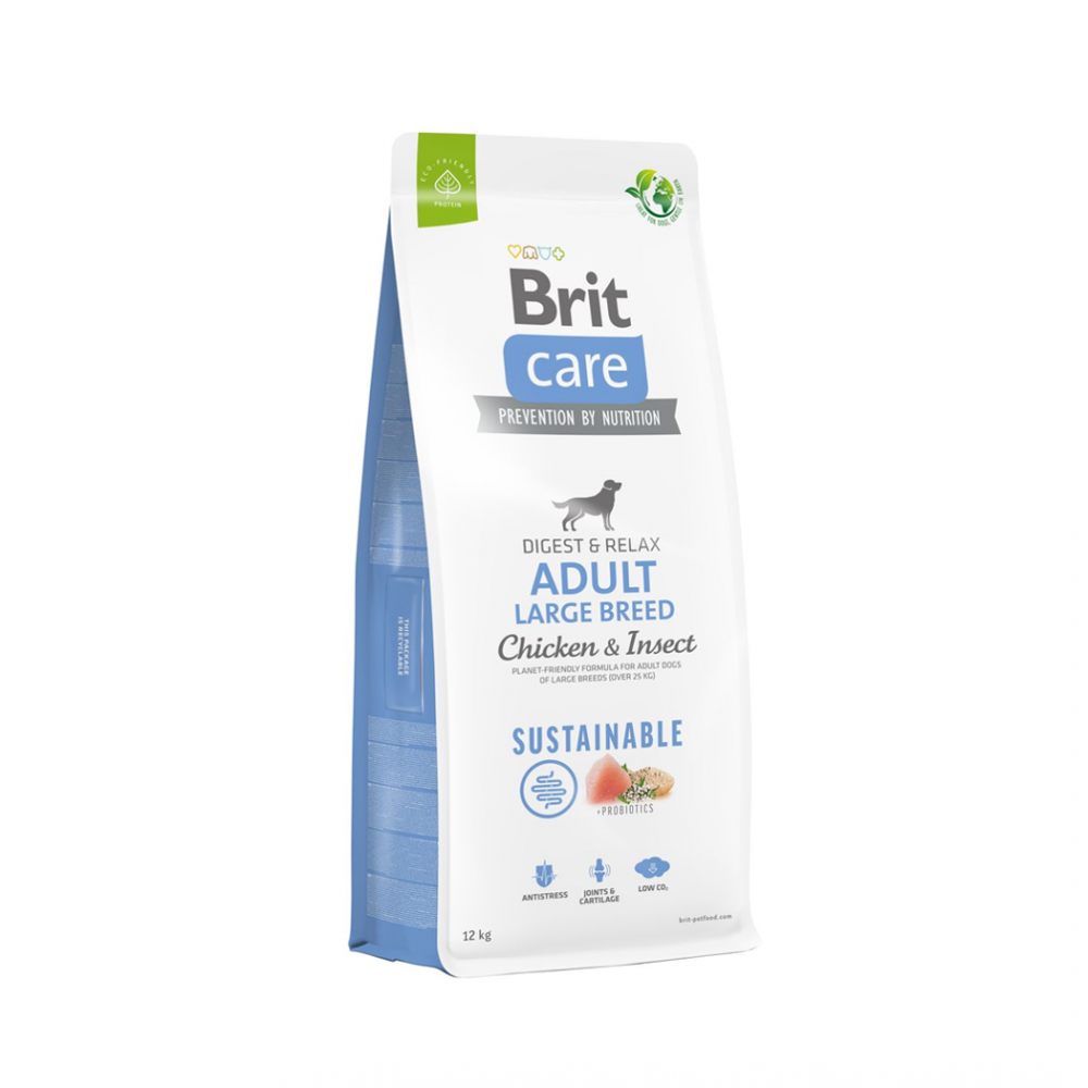 Brit Care Dog Adult Large Breed Sustainable Digest and Relax Pollo e Insecto 12 Kg Brit Care Dog Adult Large Breed Sustainable Digest and Relax Pollo e Insecto 12 Kg