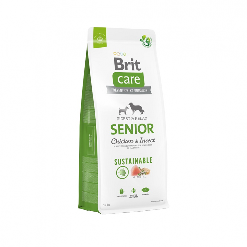 Brit Care Dog Senior Sustainable Digest and Relax Pollo e Insecto 12 Kg Brit Care Dog Senior Sustainable Digest and Relax Pollo e Insecto 12 Kg