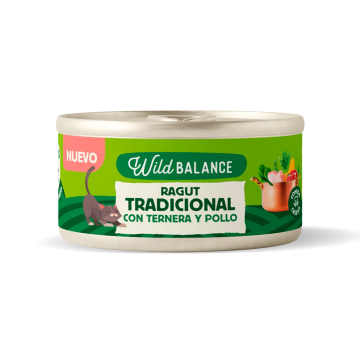Wild Balance Recetas del Chef Lata GATOS Ragut Tradicional de Ternera y Pollo