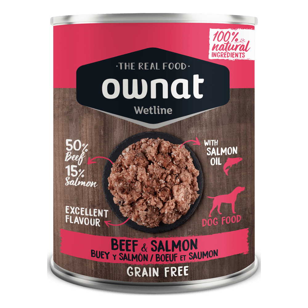Ownat Wetline Lata de Carne e Salmão 400 g