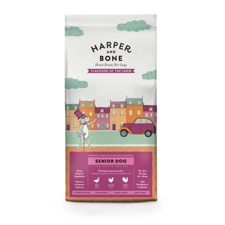 Harper and Bone  Dog Adult All Breeds Senior & Light Flavours Farm