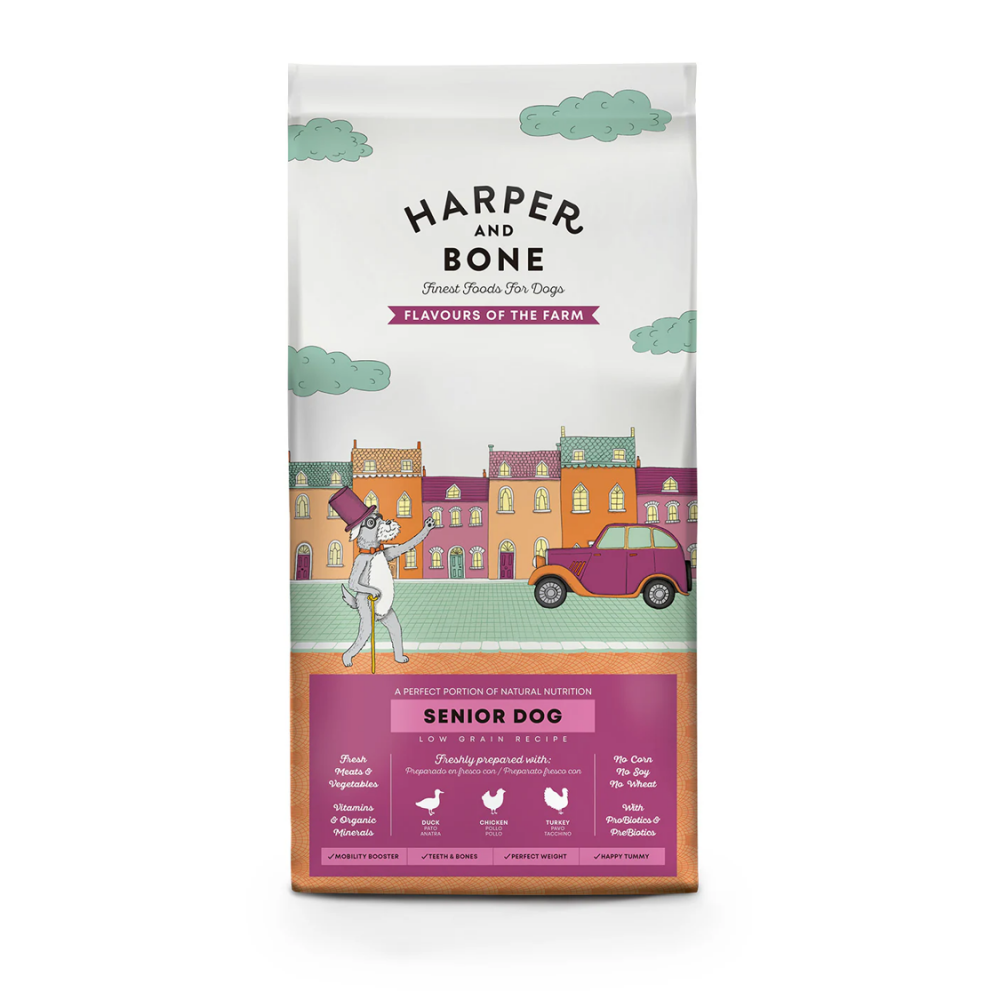 Harper and Bone Dog Adult All Breeds Senior & Light Flavours Farm Harper and Bone Dog Adult All Breeds Senior & Light Flavours Farm