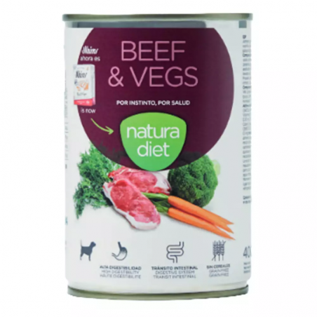 Natura Diet Lata Dog Beef & Vegs 400 gr
