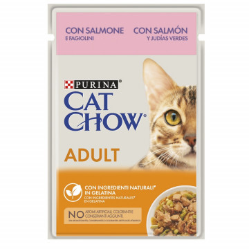 Purina Cat Chow Sobre Salmón y Judías 85 gr