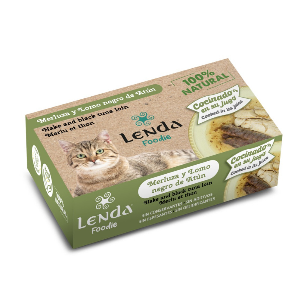 Lenda Foodie Lata Gato con Merluza y Lomo Negro de Atún