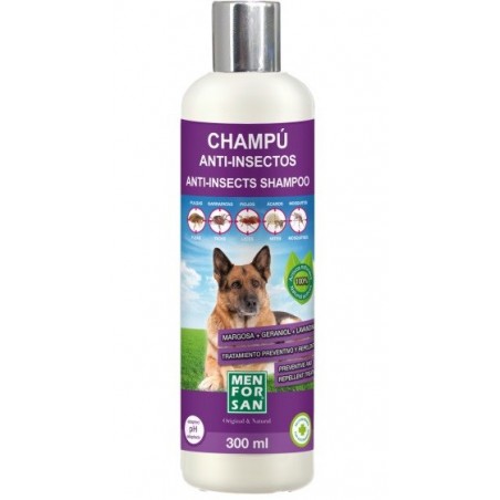 Shampoo Anti-insetos Menforsan Margosa, Geraniol, Lavandino 300ml